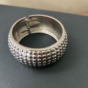 Large Cuff Bangle silver in color
